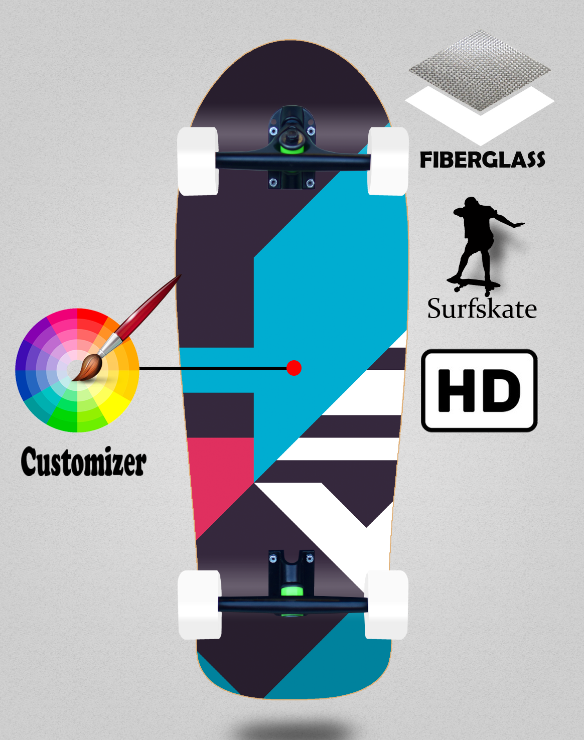 Cruiser skate Nat 10x30¨